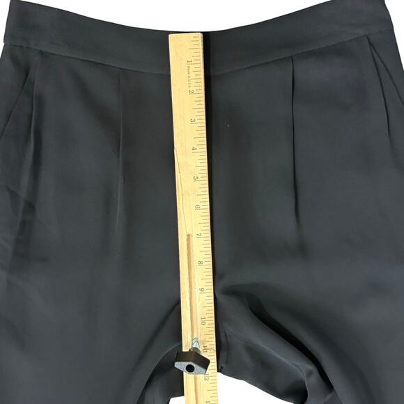 Diane von Furstenberg DVF Black Elena Crepe Silk Wide Leg Pants Trousers size 0 - Picture 7 of 13